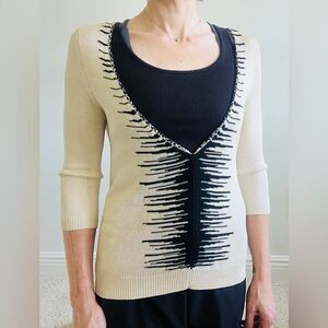 Belford Silk Deep V-Neck Sweater M